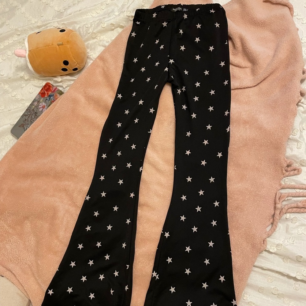 NASTYGAL star pattern flare pants